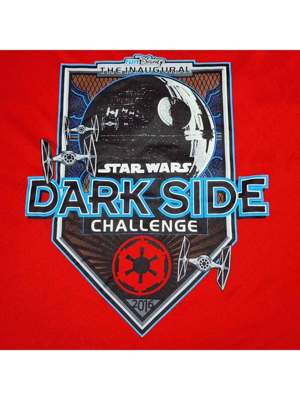 Champion Double Dry Red Run Disney Star Wars Darkside Challenge 2016, Men's XL